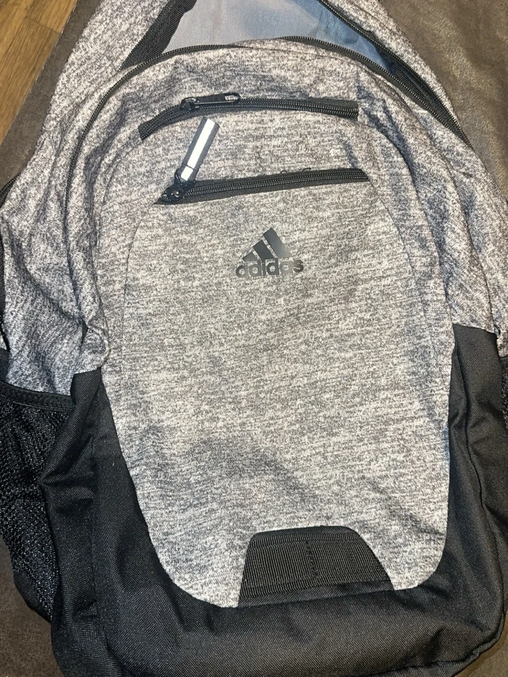 adidas Heather Gray and Black Casual Backpack